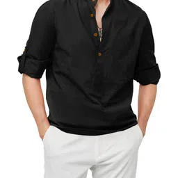 Fifth U Men Black Kurta-image-71