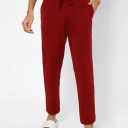 Ajile by Pantaloons Blood Red Cotton Regular Fit Nightwear Pyjamas-image-88