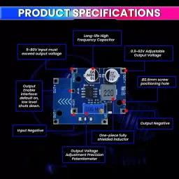 AmiciSolar DC-DC Buck Converter 5-80 VDC Input Voltage 1.5 A Peak Current for Solar Energy Circuits image 3
