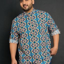 bigbanana Men Printed Thread Work Kurta-12