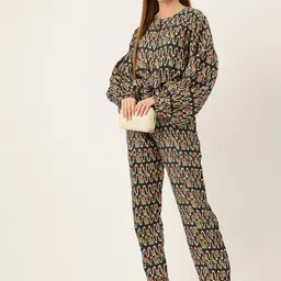 Simaaya Linen Printed Basic Jumpsuit image 5