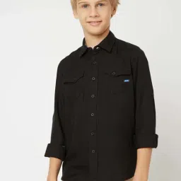 Gas Kids Jet black Regular Fit Full Sleeves Shirt-image-74