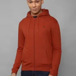 Allen Solly Orange Cotton Regular Fit Hooded Sweatshirt-picture-45