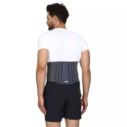 Reify Premium Lumbar Support Waist Belt in Grey Color for Lower Back Support, Size XXL image 3