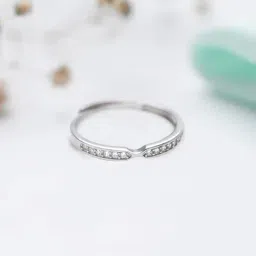 Zavya 925 Sterling Silver Classic Rhodium Casual Ring For Women-image-96