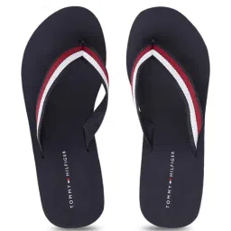 Tommy Hilfiger Women's Navy & Red Wedge Flip Flops-picture-19