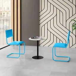 Godrej Interio Vivid Leatherette Office Visitor Chair Blue, Set of 2, Pre-assembled-35