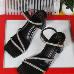 Carlton London Embellished Square Toe Block Heels image 2