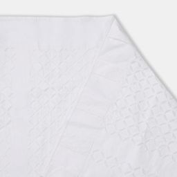 Fabindia Asta White Floral Design Applique Cotton Door Curtain-image-64