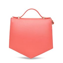 KLEIO Peach-Coloured Unique Shaped Sling Bag image 4