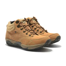 Woodland Men Leather Sneakers-image-62