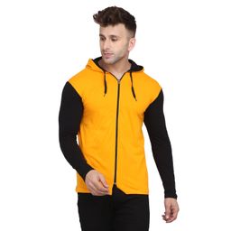 BEYOU FASHION Men Hooded Pockets Slim Fit T-shirt-image-79