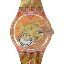 Swatch Unisex Skeleton Dial & Straps Analogue Watch SUOK147-032-16