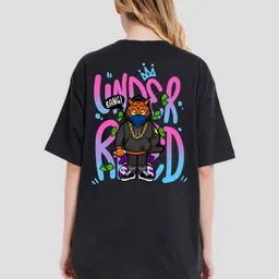 Underrated Club Women Printed Bio Finish Applique T-shirt-picture-17