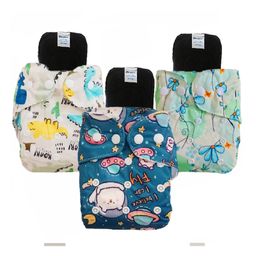 Babymoon Washable & Reusable Cloth Diaper Pocket With Inserts Pack of 6 - Multicolor-27