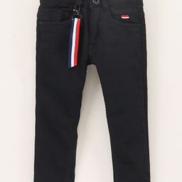 Ruff Full Length Woven Washed Jeans - Black-image-33