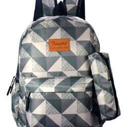 Tinytot Stylish & Trendy Water Resistant Backpack with Pencil Pouch White - 17 Inches-image-93