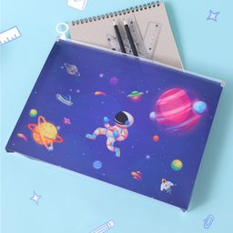 Space Theme Transparent Folder - Blue-15