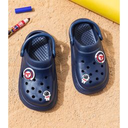 Toothless Astronaut Applique Detailed Perforated Clogs - Navy Blue-picture-15