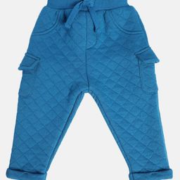 MINI KLUB Cotton Pocket Detailed Self Designed Pant - Blue-image-99