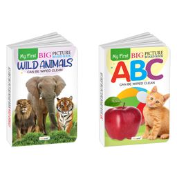 My First Big Picture Board Book ABC AND Wild Animals : Fun educational books for toddlers, Toddler development board books, Kids educational reading books | Pack of 2 board books-22
