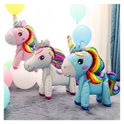 Funcart Unicorn Standing Pose foil Balloon Multicolor - Pack of 3-6
