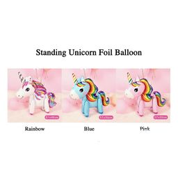 Funcart Unicorn Standing Pose foil Balloon Multicolor - Pack of 3 image 3