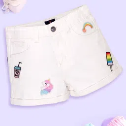 KiddoPanti Girls Denim Denim Shorts-image-40