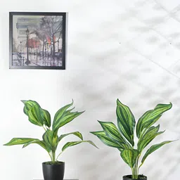 ARICK DECOR Green 2 Pieces Dracaena Artificial Plant With Pot-image-48