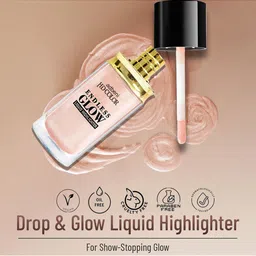 Adbeni Strobe & Glow Liquid Cream Highlighter - 15 ml - Rose Gold image 4