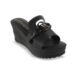 Catwalk Women Leather Wedge Heels Sandals-46
