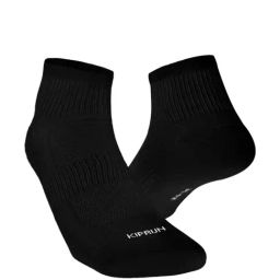 Kiprun by Decathlon Black Cotton Textured Socks Pack of 3 ( UK 2.5-5 EU35-38 )-9