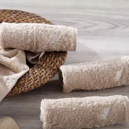 Maspar Beige Cotton 550 GSM Face Cloths - Set of 4-57
