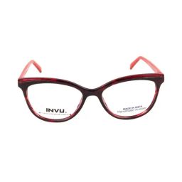 INVU A4003E Red Full Rim Cat Eye Frame-image-77