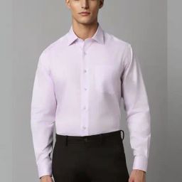 Louis Philippe Purple Regular Fit Texture Shirt-picture-42