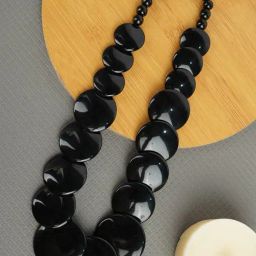 IMLI STREET Black Ethnic Tribal Handmade Resin Beaded Necklace-picture-22