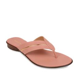Rocia by Regal Women's Pink Thong Wedges-image-23