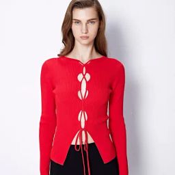 Cover Story Red Regular Fit Sweater-15
