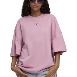 Puma Pink Dare To Oversized Relaxed Fit Ruched T-shirt-image-49