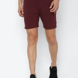 Allen Solly Maroon Slim Fit Shorts-image-85