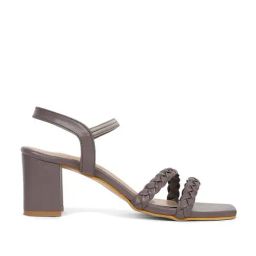 Iconics Women's Grey Ankle Strap Sandals-image-15