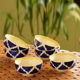 ExclusiveLane 'Six Mediterranean Bowls' Handpainted Serving Bowls In Ceramic (Set Of 6)-image-39