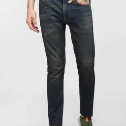 Jack & Jones Dark Blue Cotton Skinny Fit Jeans-picture-14