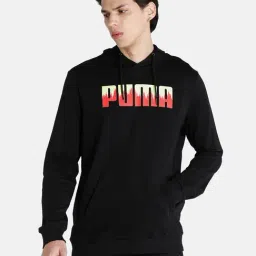 Puma Black Full Sleeves Hooded Sweatshirt-image-91