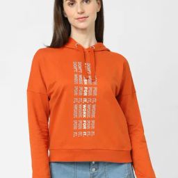 Vero Moda Orange Graphic Print Hoodie-image-72