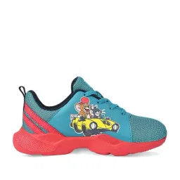 Campus Kids Teal Blue & Red Running Shoes-image-58