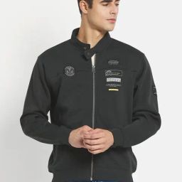 Octave Black Regular Fit Printed Sweatshirt-image-53