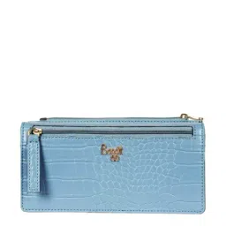 Baggit Blue Textured Bi-Fold Wallet for Women-image-60