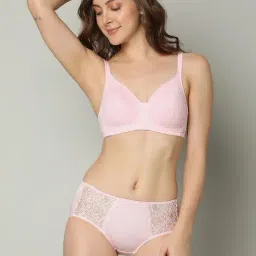Vero Moda Intimates Pink Lace Full Coverage T-Shirt Bra-34
