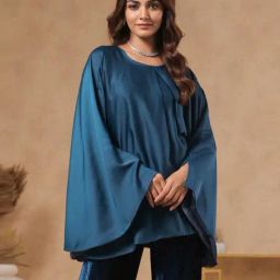 BInfinite Teal Sitara Celestial Cape Top-44